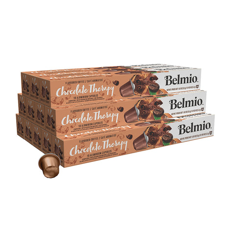 Belmio Chocolate Therapy Coffee Capsules 12 x 10 Nespresso Compatible Case