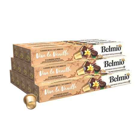 Belmio Viva La Vanilla Coffee Capsules 12 x 10 Nespresso Compatible Case