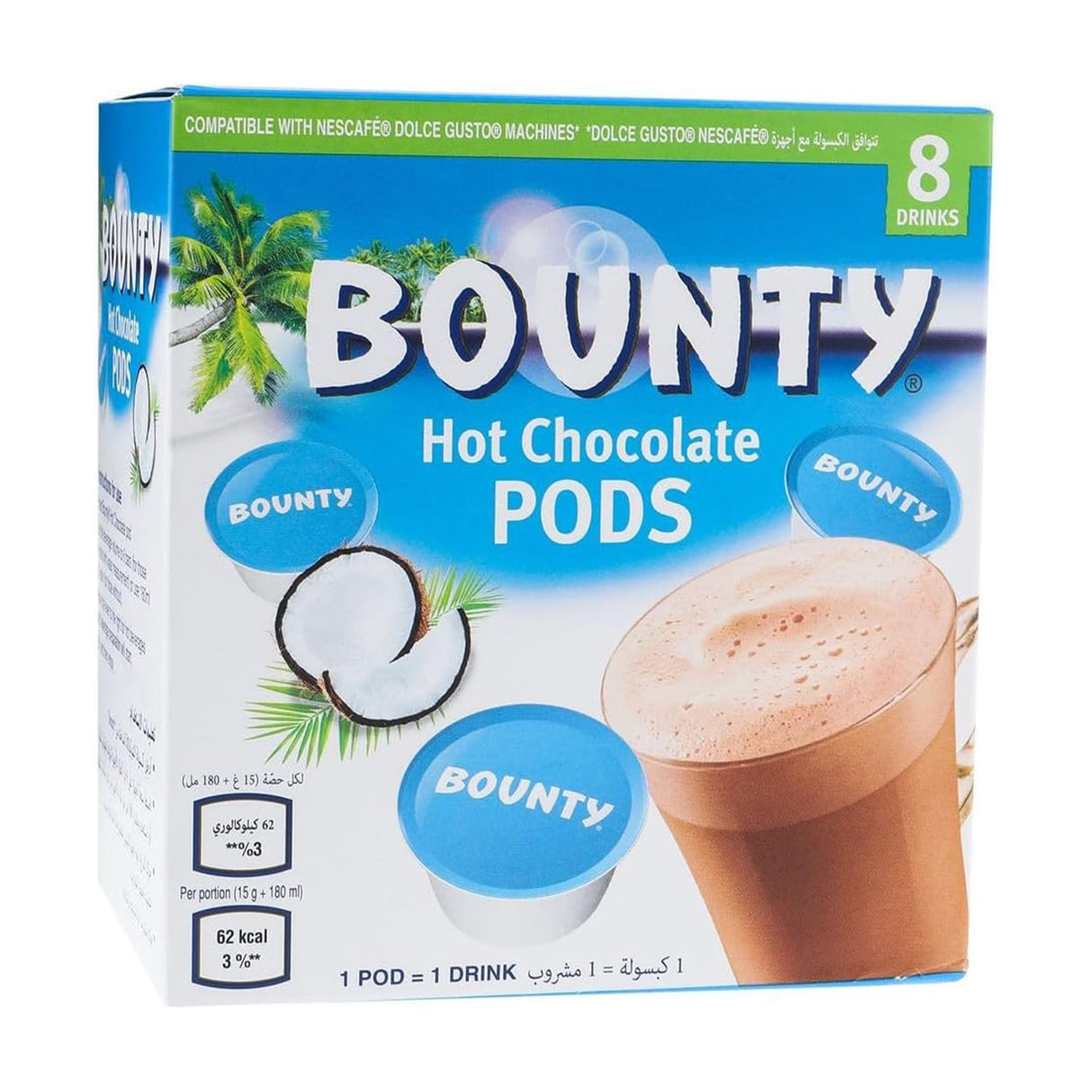 Dolce Gusto Compatible Bounty Hot Chocolate Pods - Case