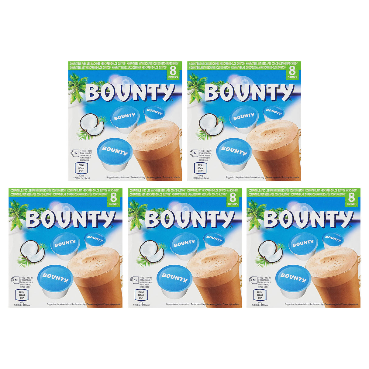 Dolce Gusto Compatible Bounty Hot Chocolate Pods - Case