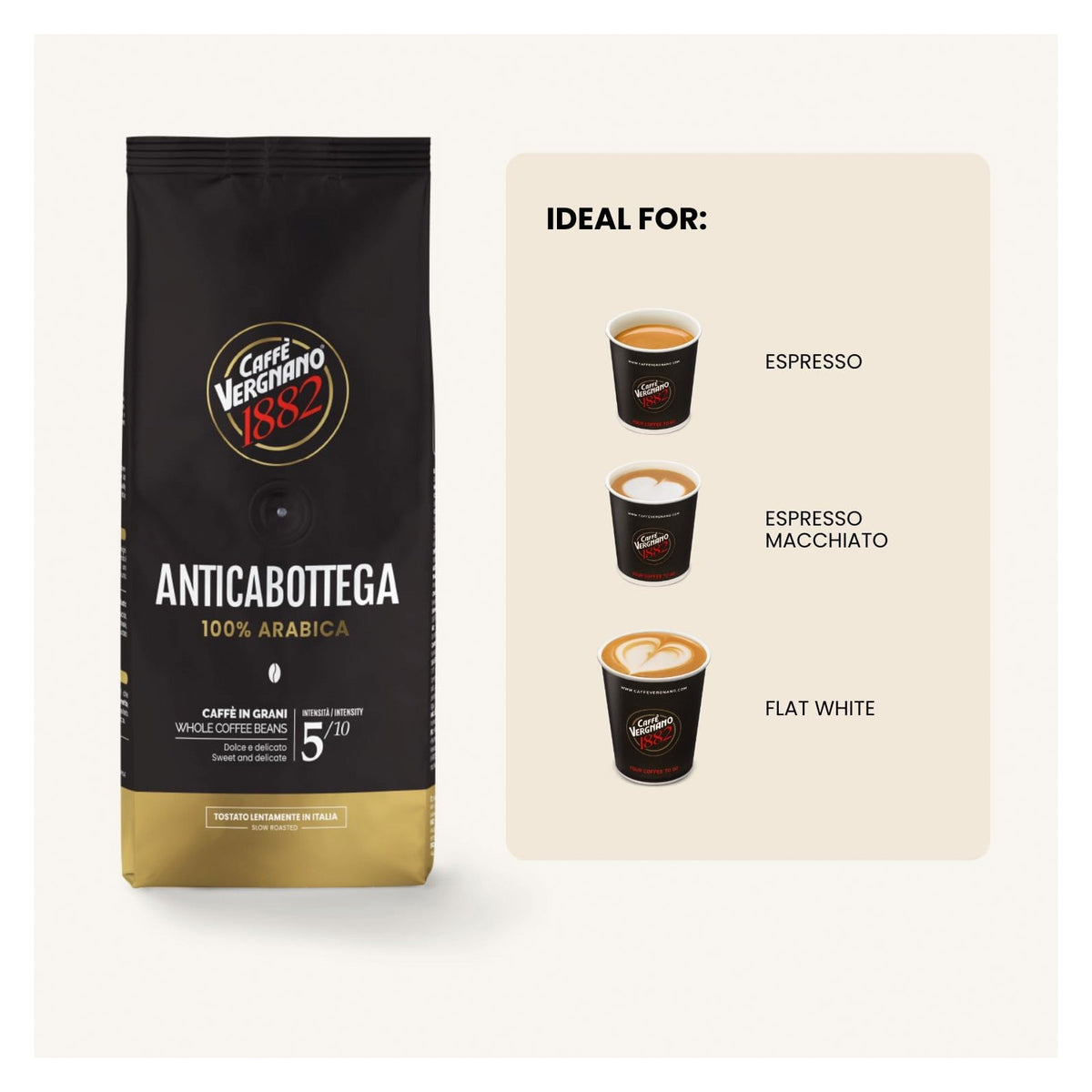Caffè Verginano AnticaBottega Coffee Beans Perfect for espresso flat whites cappuccinos