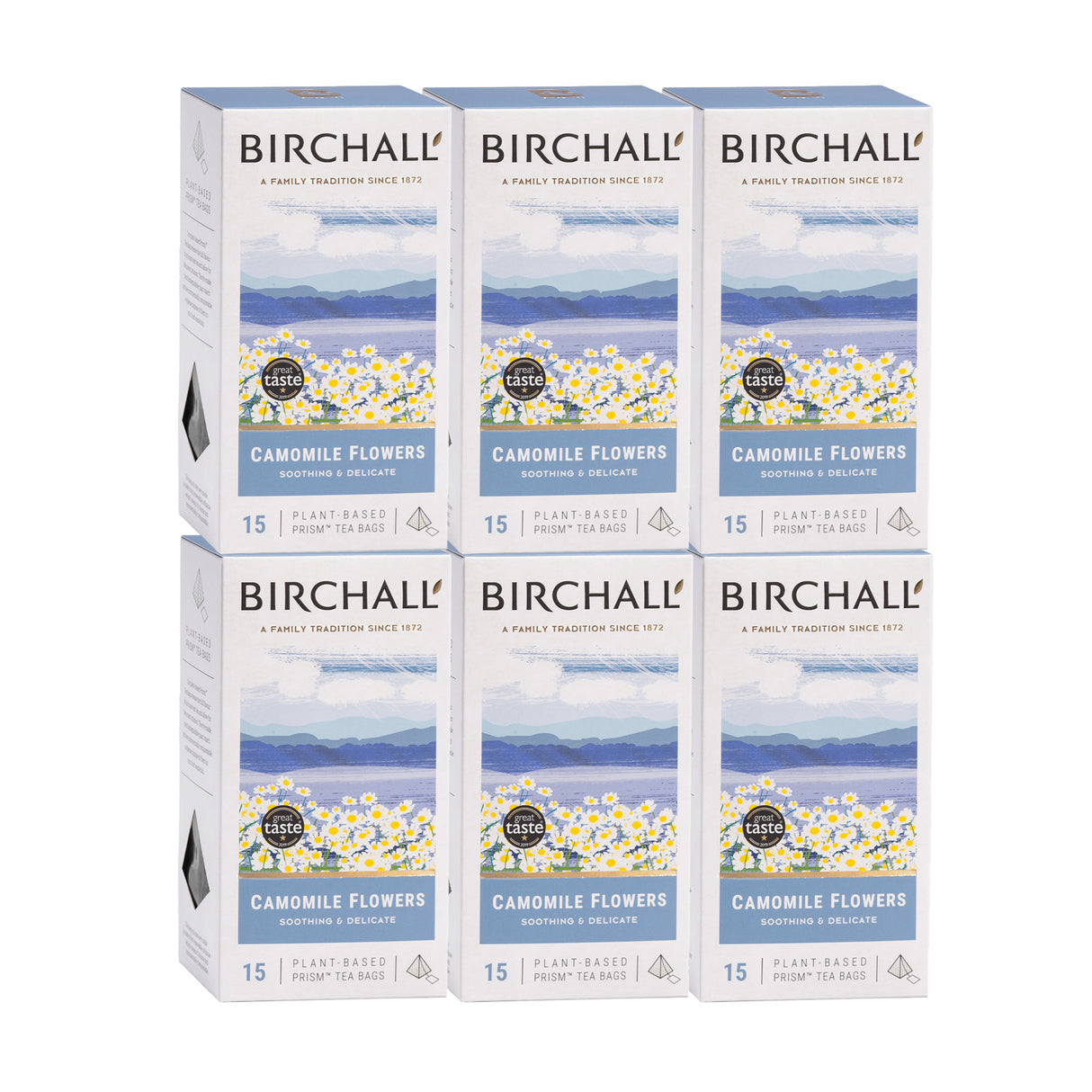 Birchall Camomile Flowers Prism Tea Bags 6x15