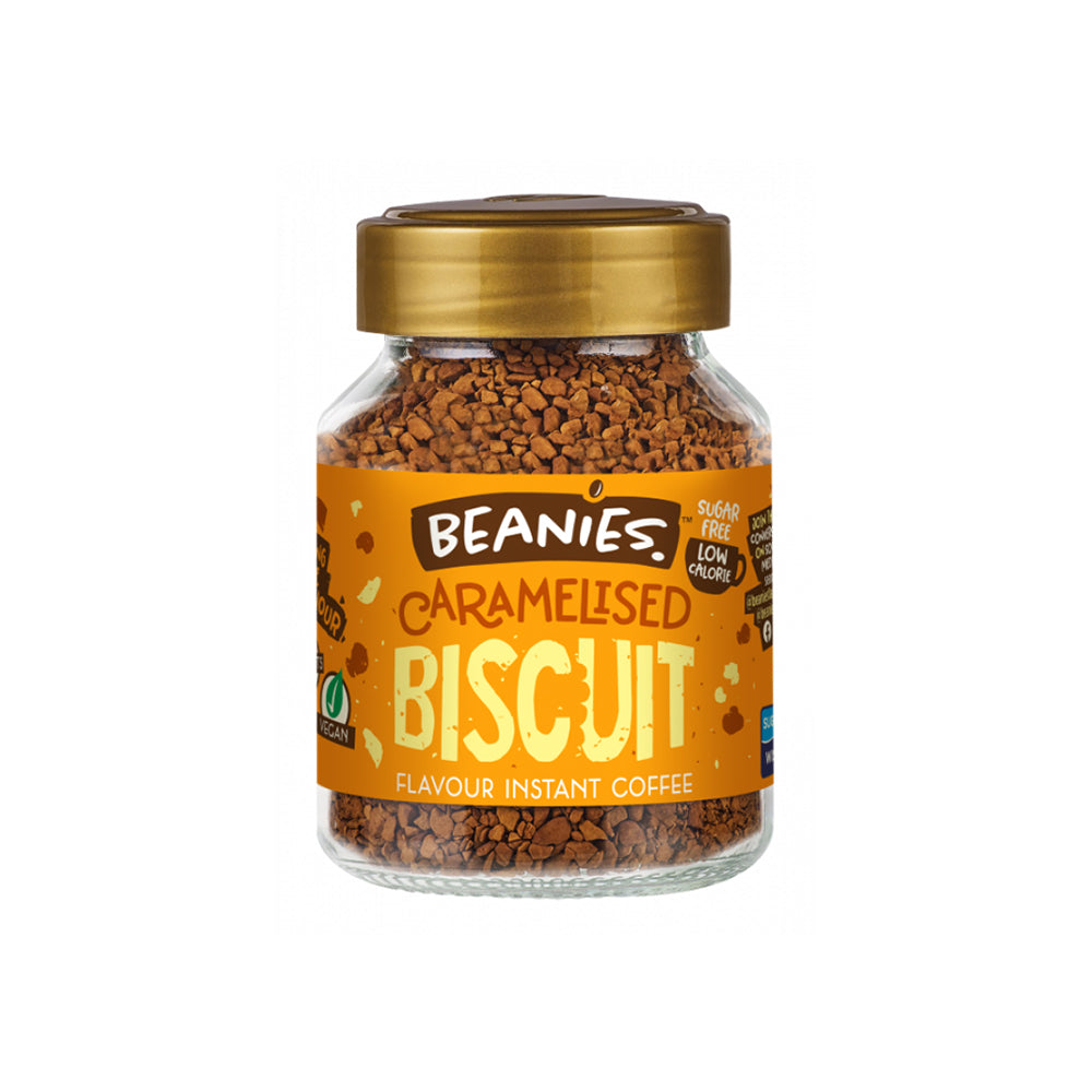 Beanies Caramelised Biscuit Flavoured Instant Coffee Jars 50g