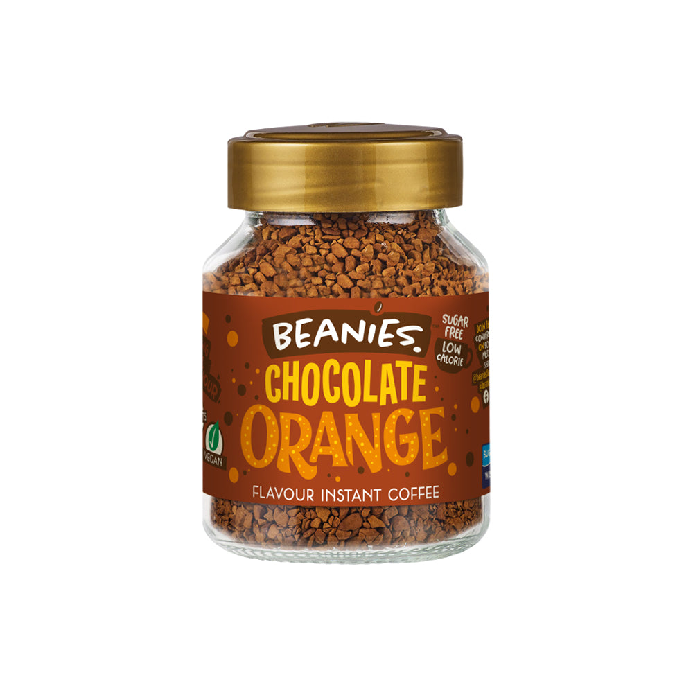 Beanies Chocolate Orange Flavoured Instant Coffee Jar 50g