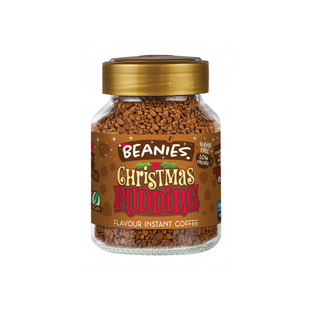 Beanies Christmas Pudding Flavoured Instant Coffee Jars 6x50g