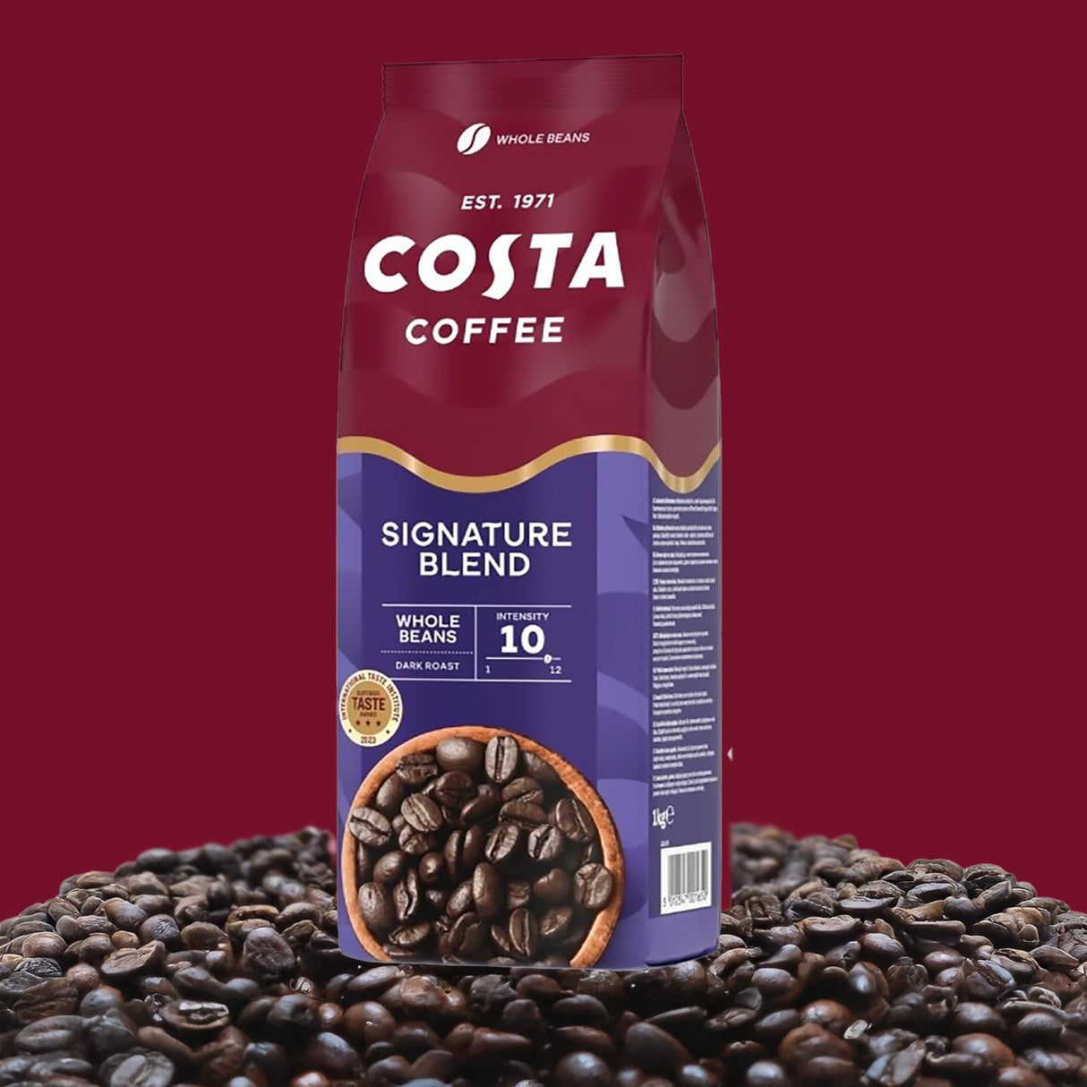 Costa Mocha Italia Dark Roast Coffee Beans Case 1kg