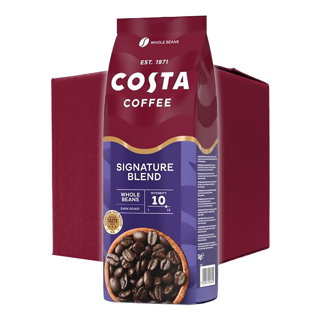 Costa Signature Dark Roast Coffee Beans Case 6x1kg