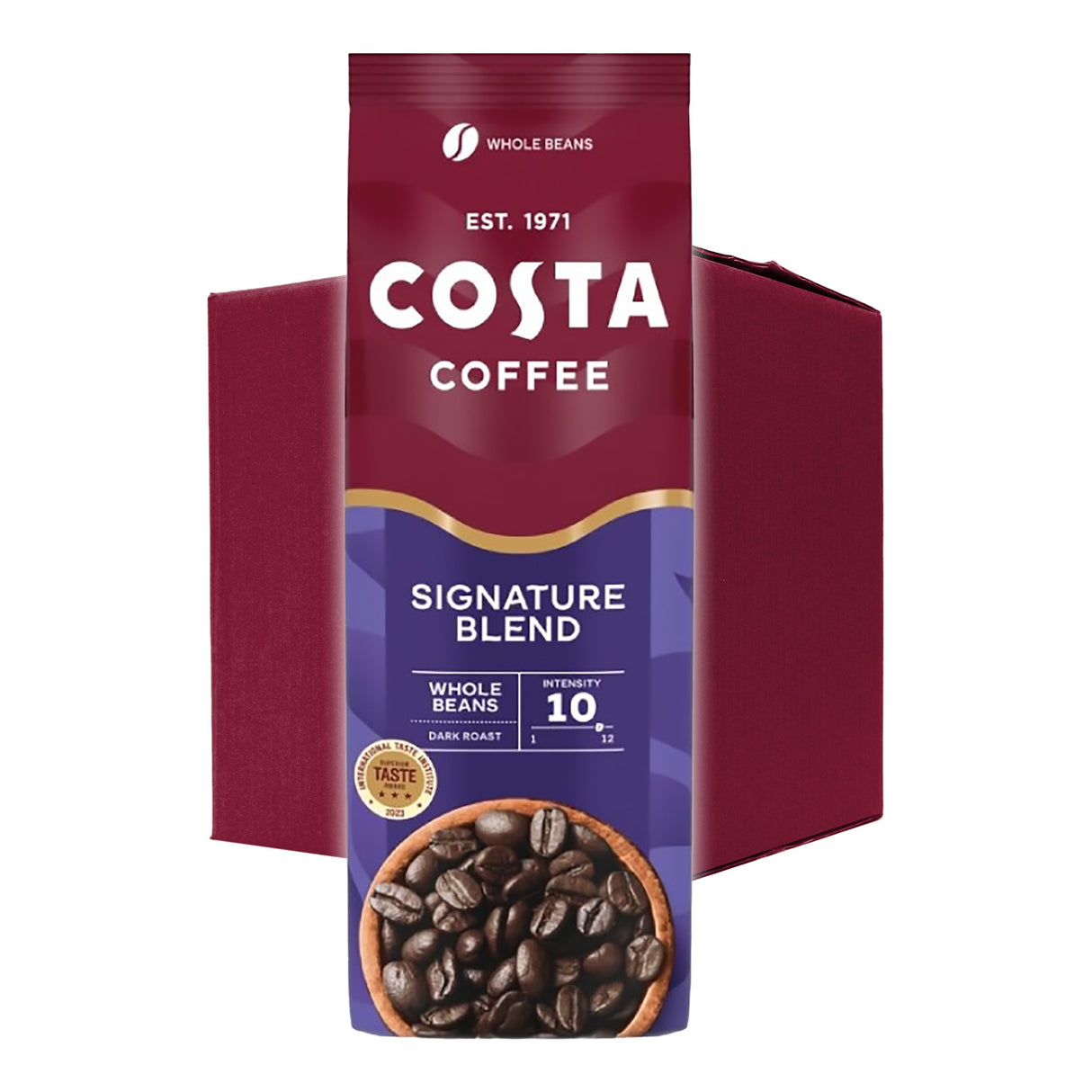 Costa Signature Dark Roast Coffee Beans Case 6x1kg