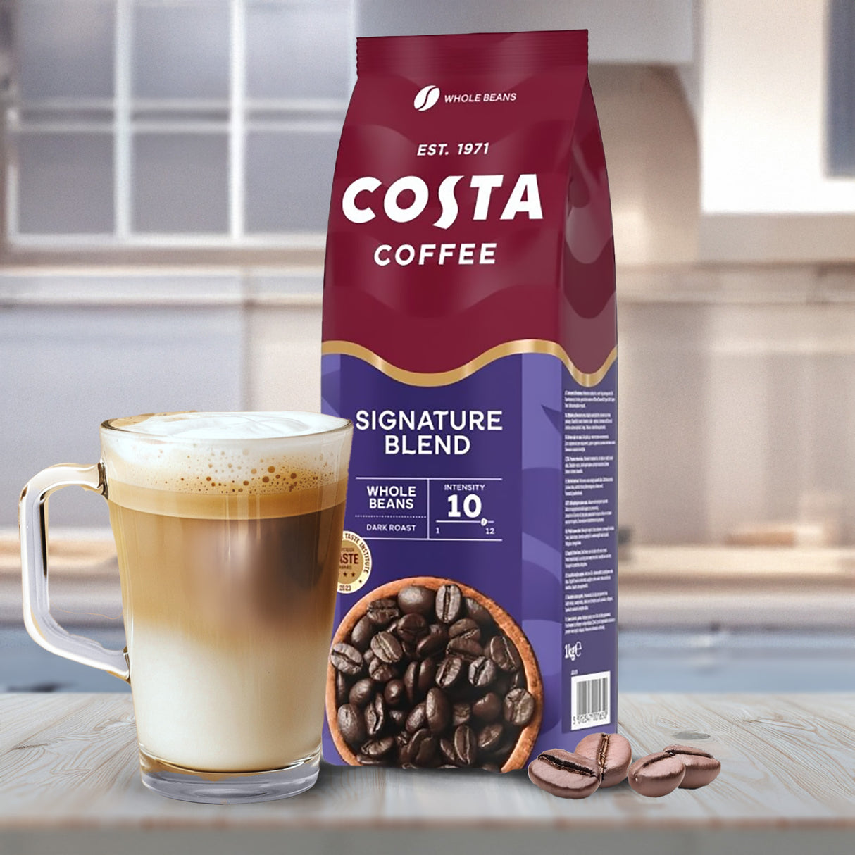 Costa Mocha Italia Dark Roast Coffee Beans Case 1kg