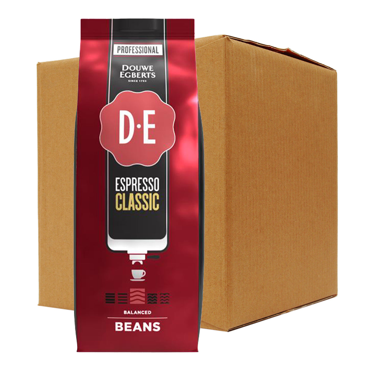 Douwe Egberts espresso Classic Coffee Beans 1kg Case of 4