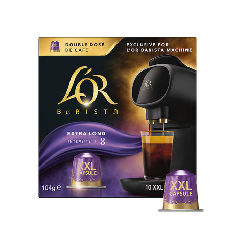 L'OR Barista Double Extra Long Intensity 8 XXL Coffee Pods 1x10