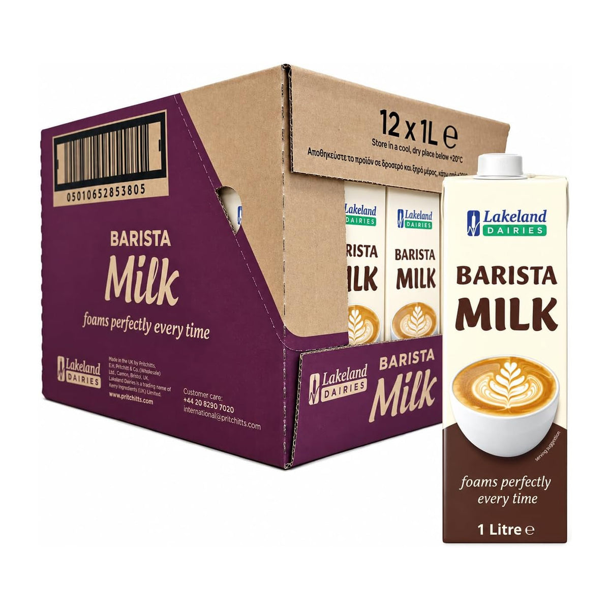 Lakeland Dairies Barista Milk 12x1 Litre Cartons
