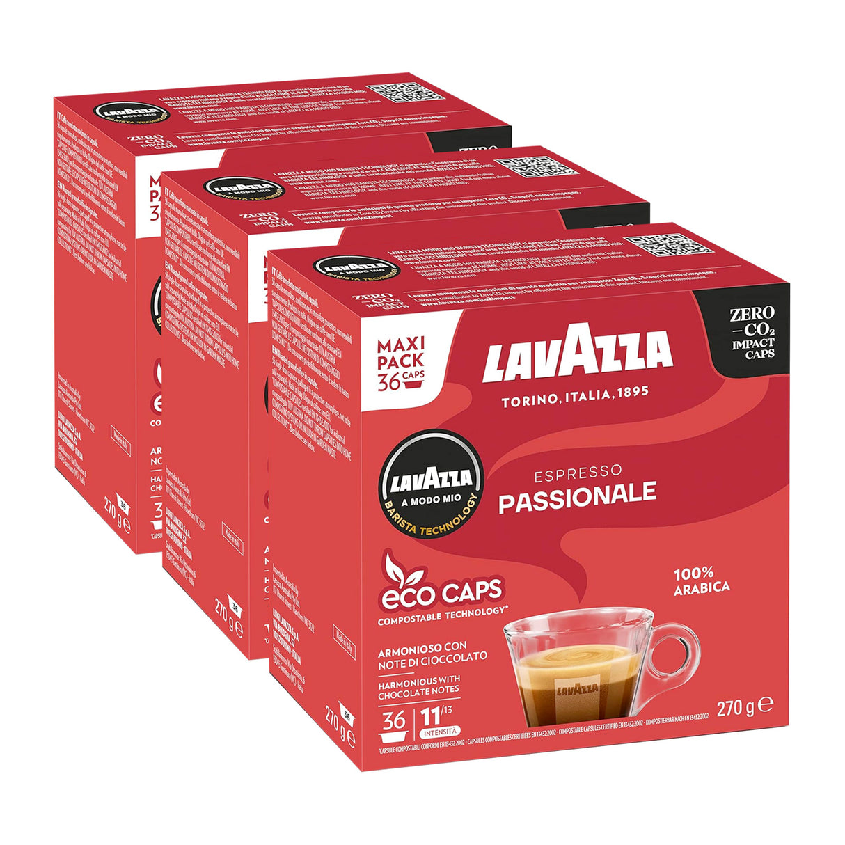Lavazza Espresso Passionale coffee capsules 3x36