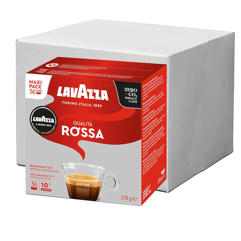 Lavazza A Modo Mio Qualita Rossa Maxi Pack Coffee Pods 10x36 Coffee