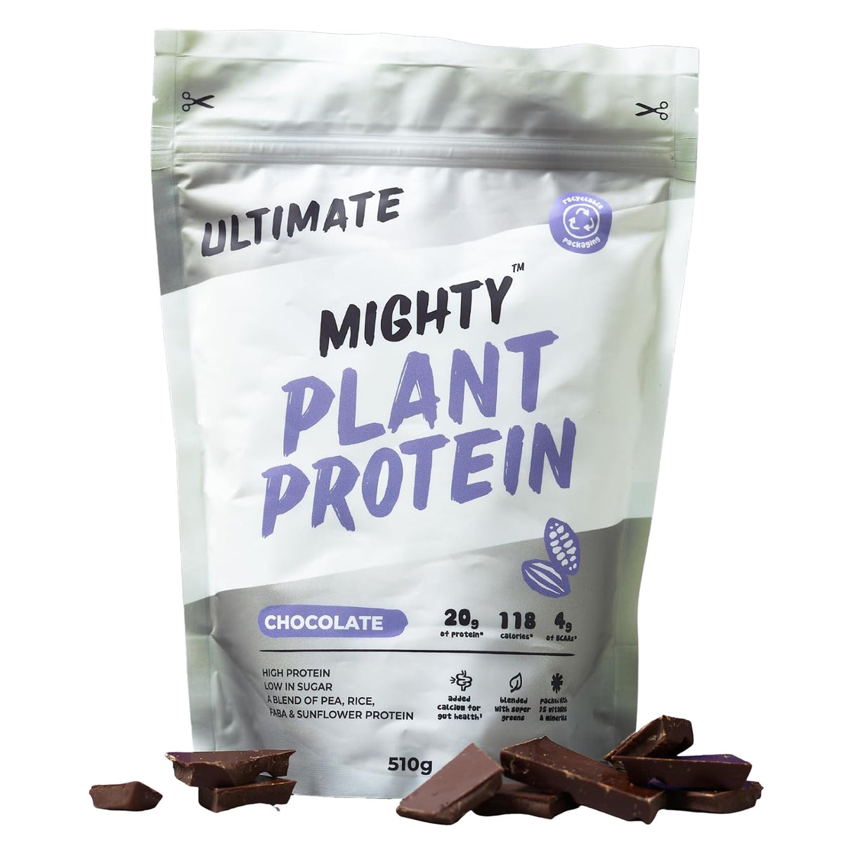 Mighty Plant Protein Powder Chocolate 1x510g