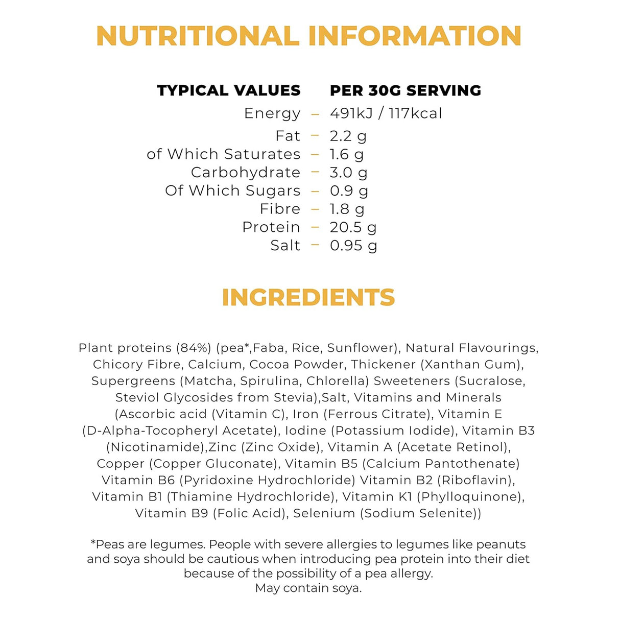 Mighty Plant Protein Powder Salted Caramel 1x510g