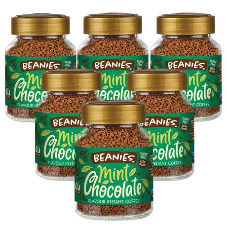 Beanies Mint Chocolate Instant Coffee Jars 6 x 50g