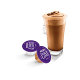 Nescafé Dolce Gusto Mocha Coffee Pods with a cup of mocha
