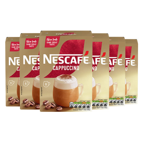 Nescafe Gold Cappuccino Instant Coffee Sachets 6x8