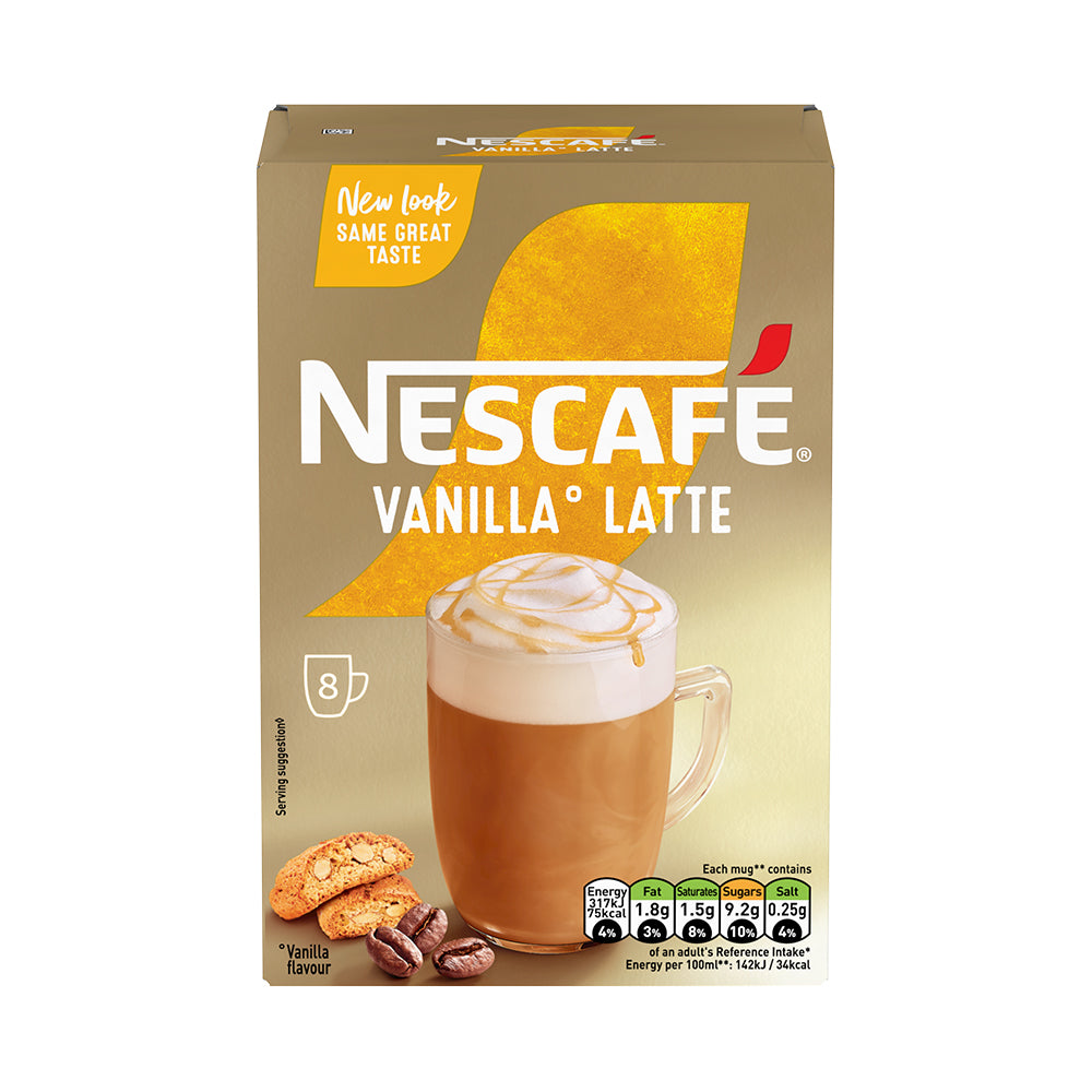 Nescafe Vanilla Latte Instant Coffee Sachets 6x8