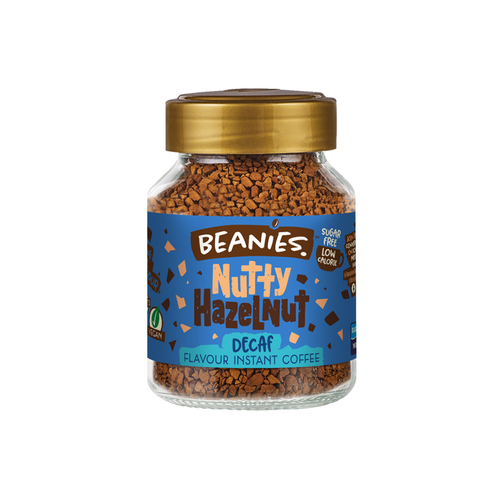 Beanies Nutty Hazelnut Decaf Instant Coffee Jar 50g