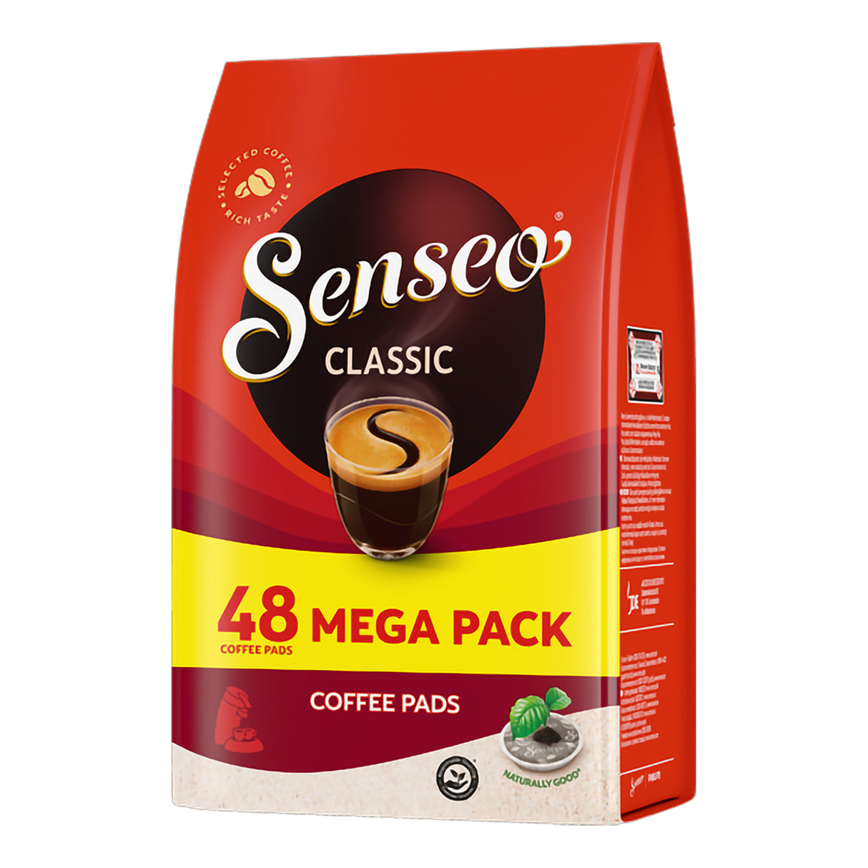 Senseo Classic coffee pads packaging with red and yellow design
