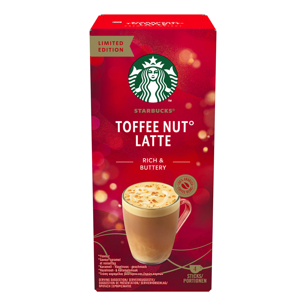 Starbucks Toffee Nut Latte Premium Instant Coffee Sachets 1x4