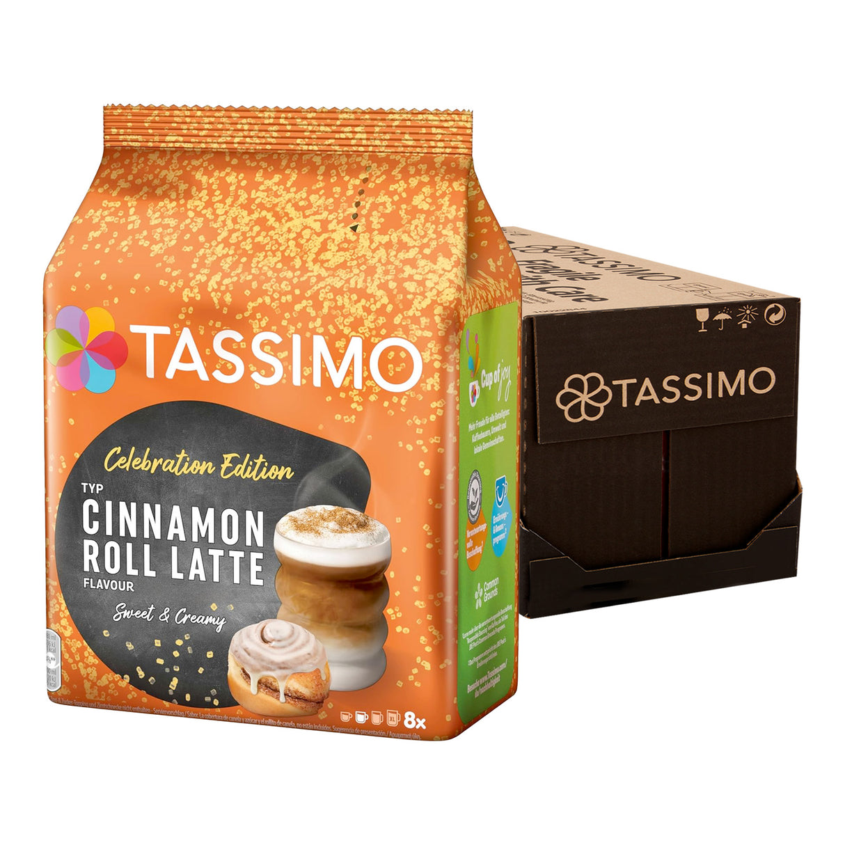 Tassimo Cinnamon Roll Latte Case of 5 packs