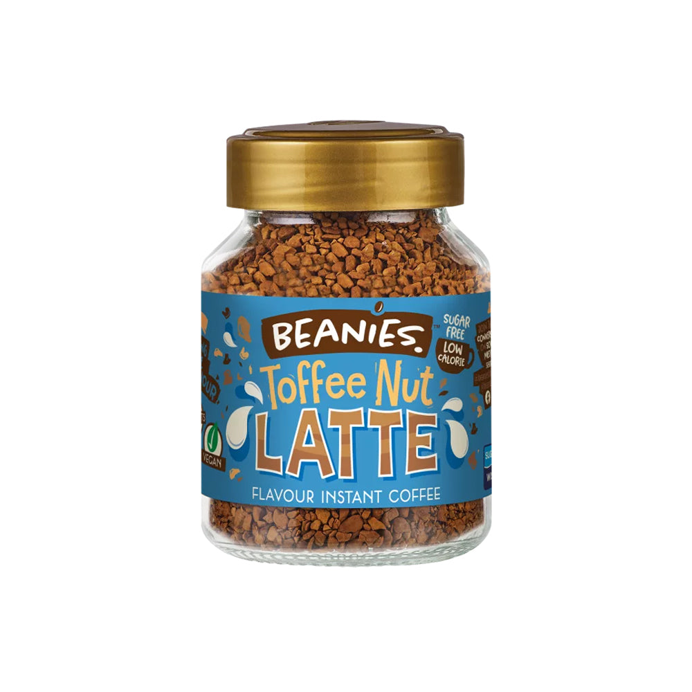 Beanies Toffee Nut Latte Instant Coffee Jar 50g
