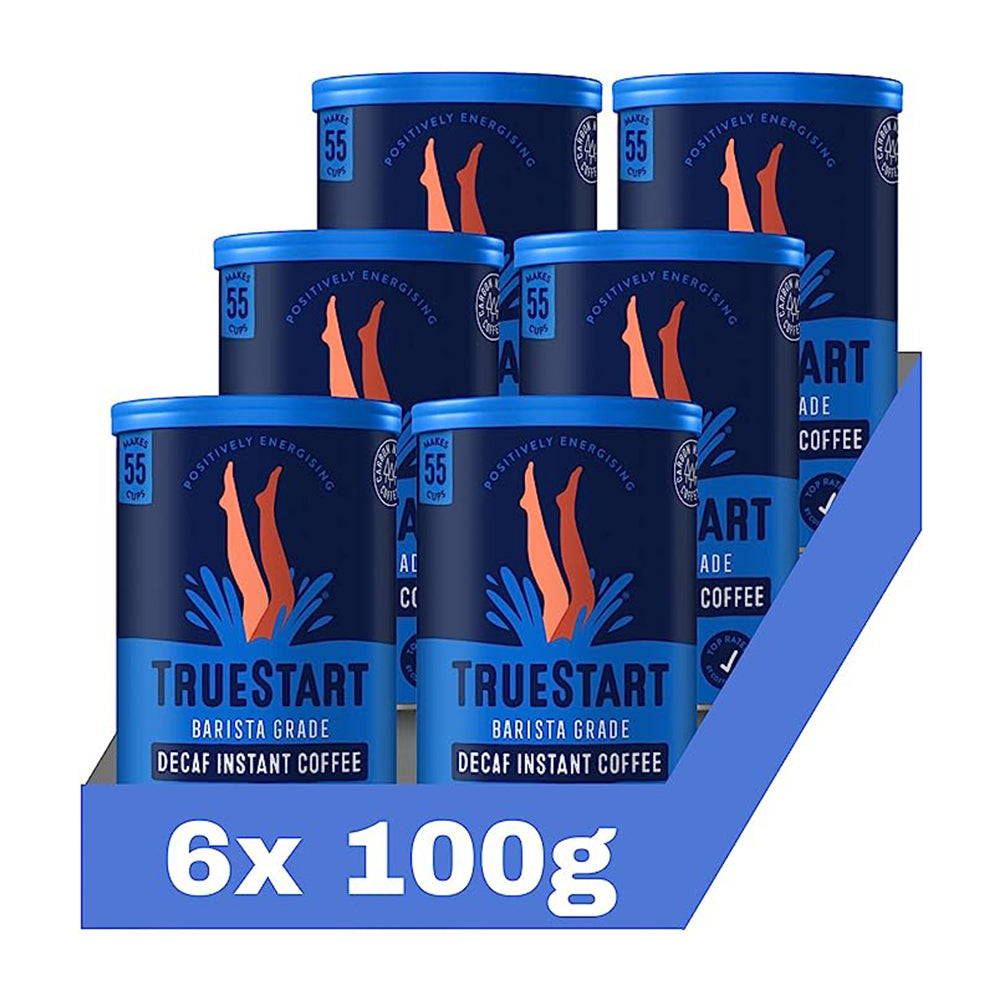 TrueStart Barista Grade Decaf Instant Coffee Tins 6x100g Coffee