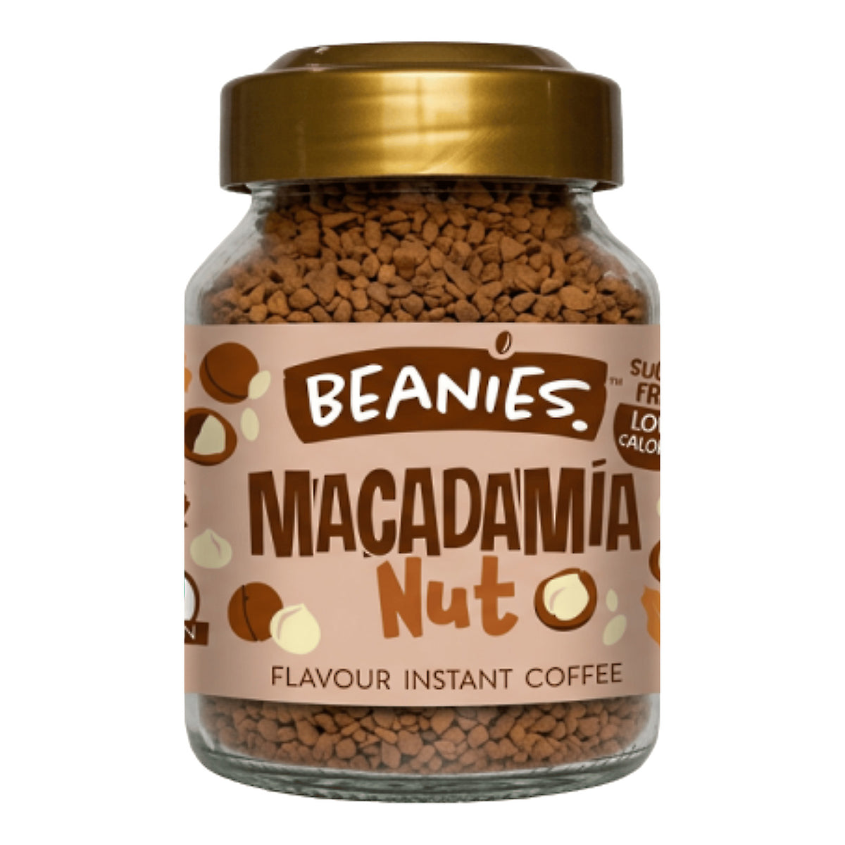 Beanies Macadamia Nut Flavoured Instant Coffee Jars 6x50g