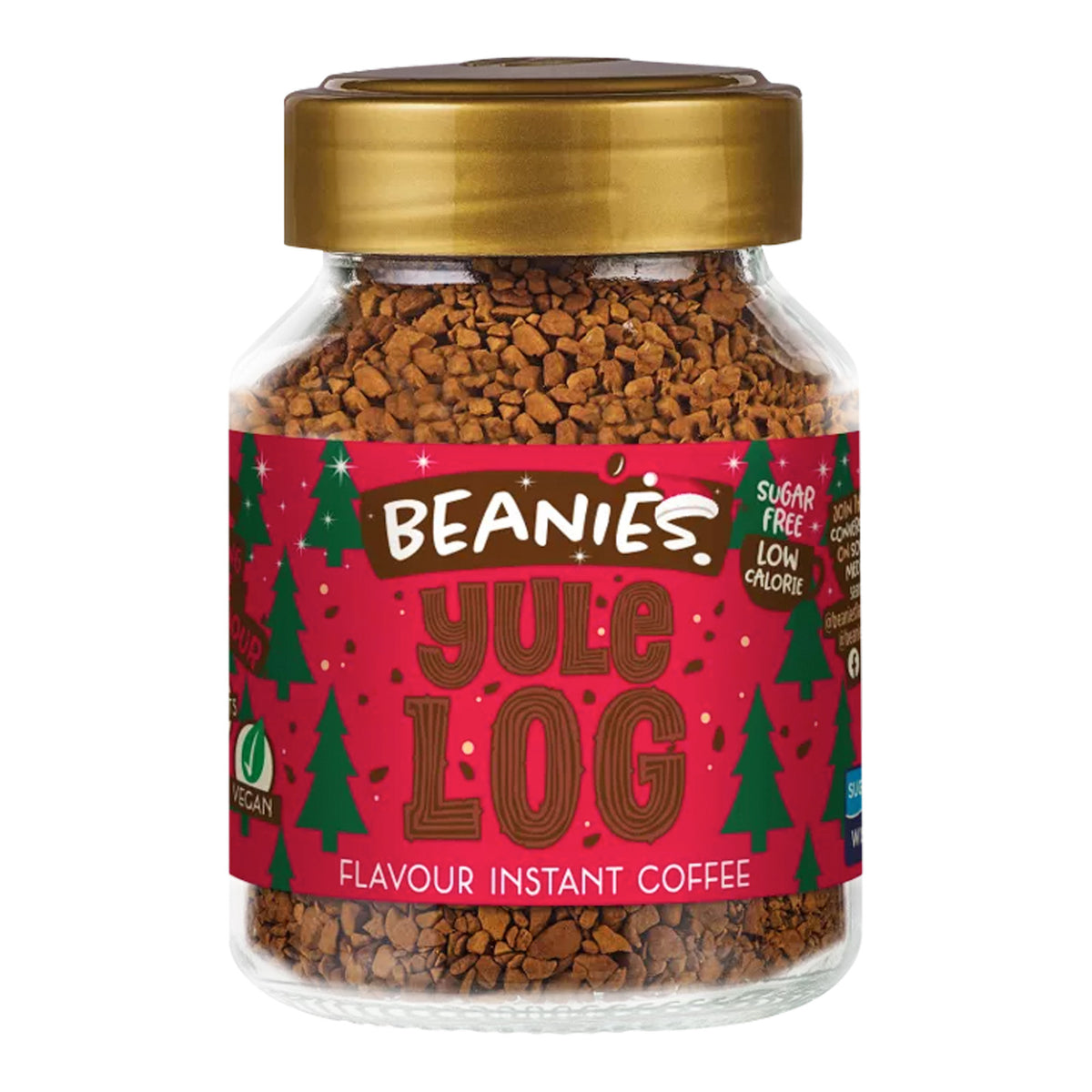 Beanies Yule Log Flavoured Instant Coffee Jars 6x50g