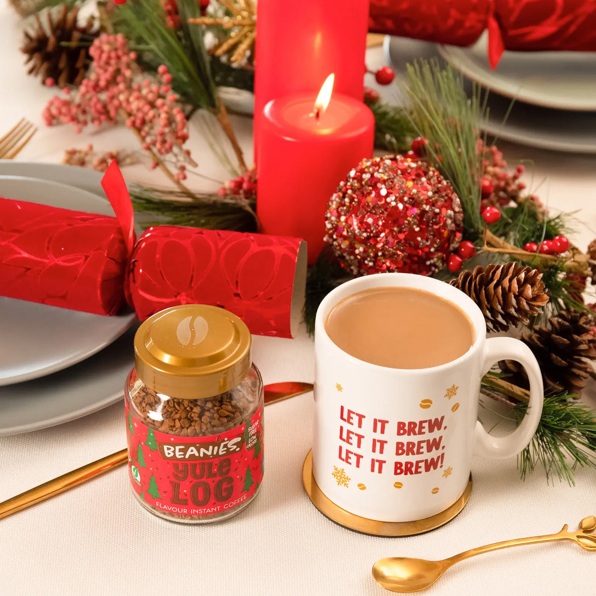 Beanies Yule Log Flavoured Instant Coffee Jars 6x50g