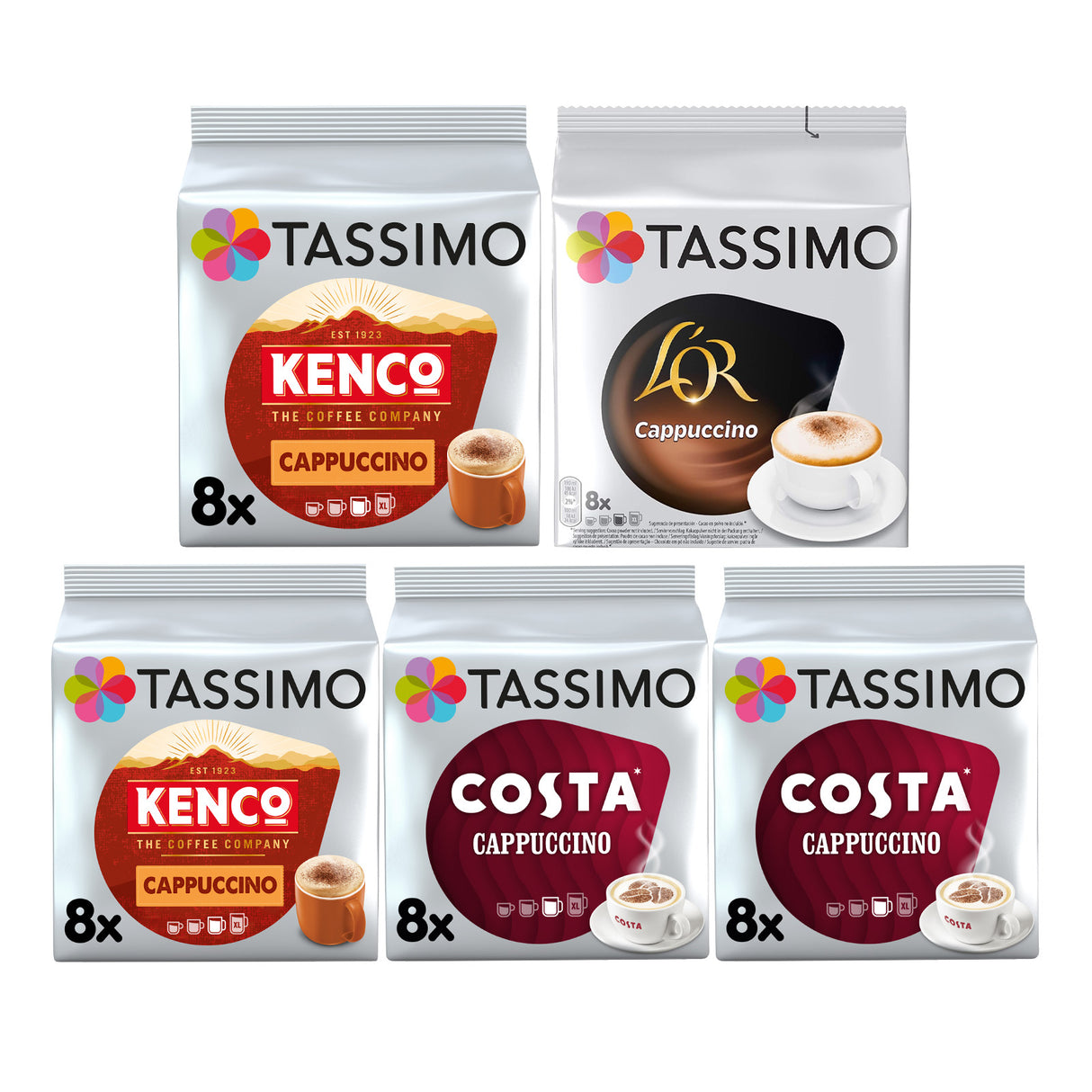 Tassimo Cappuccino Variety Pack 40 Drinks