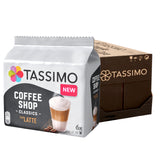 Tassimo coffee shop classics latte casepack