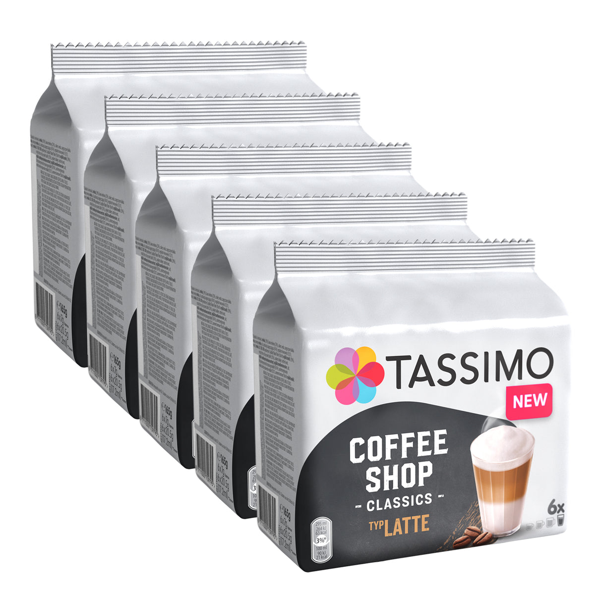 Tassimo coffee shop classics latte 5pack