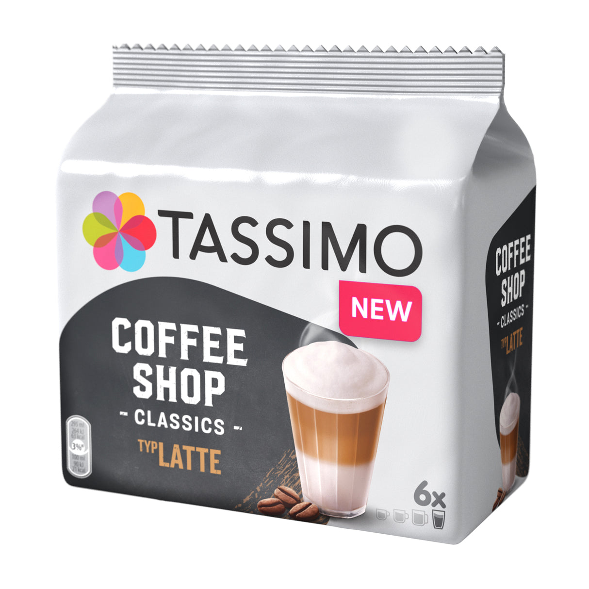 Tassimo coffee shop classics latte packet