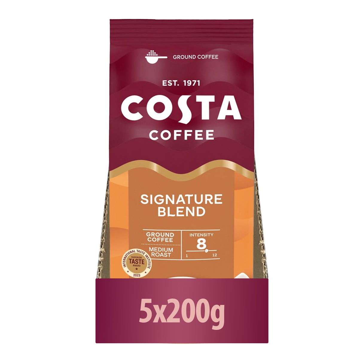 Costa Signature Blend Ground Coffee Case 5x200g