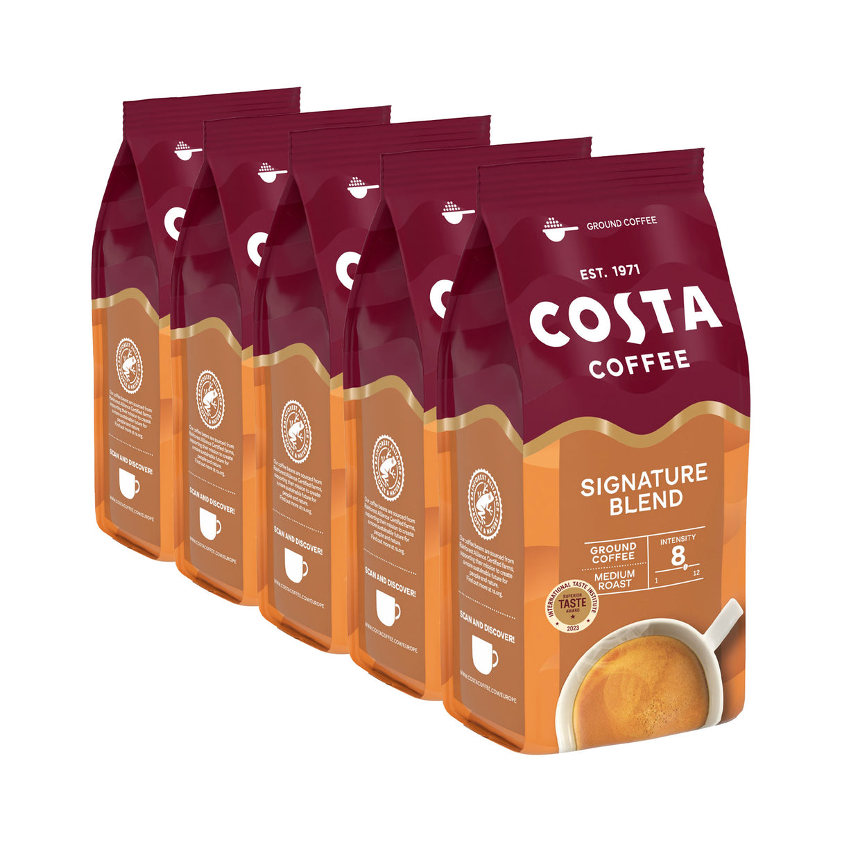 Costa Signature Blend Ground Coffee Case 5x200g