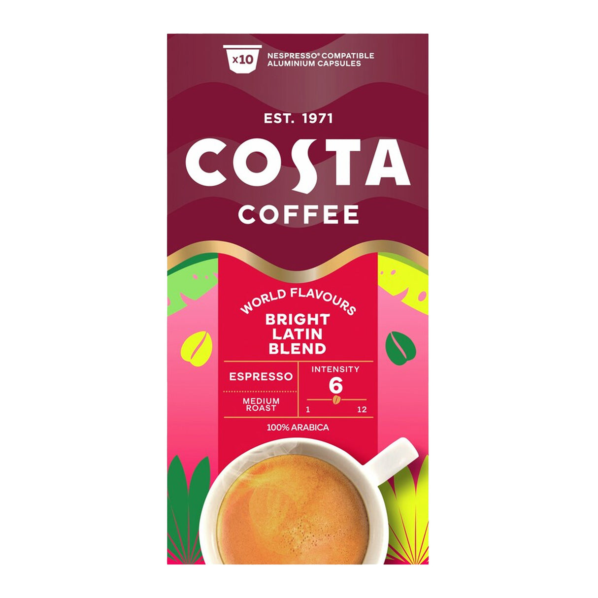 costa bright blend nespresso pack