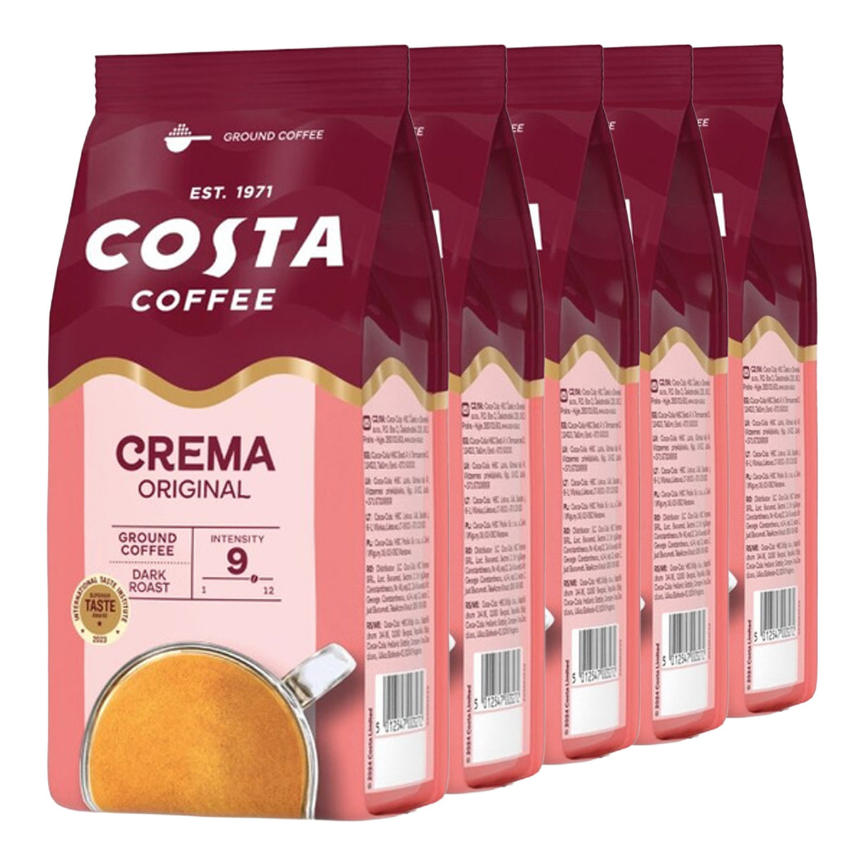 Costa Caffe Crema Ground Coffee 5x200g