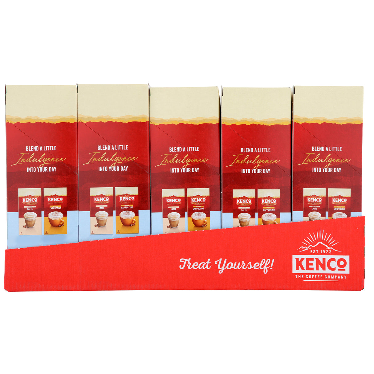 Kenco Cappuccino Unsweetened  Sachets Case Side