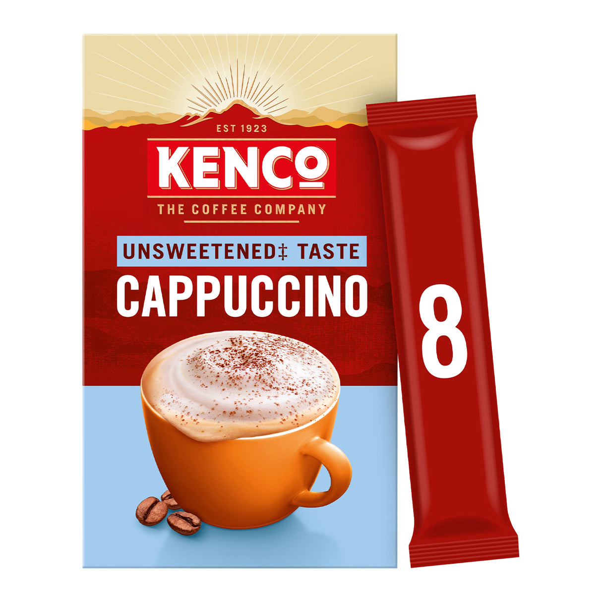 Kenco Cappuccino Unsweetened Instant Coffee Sachets Pack