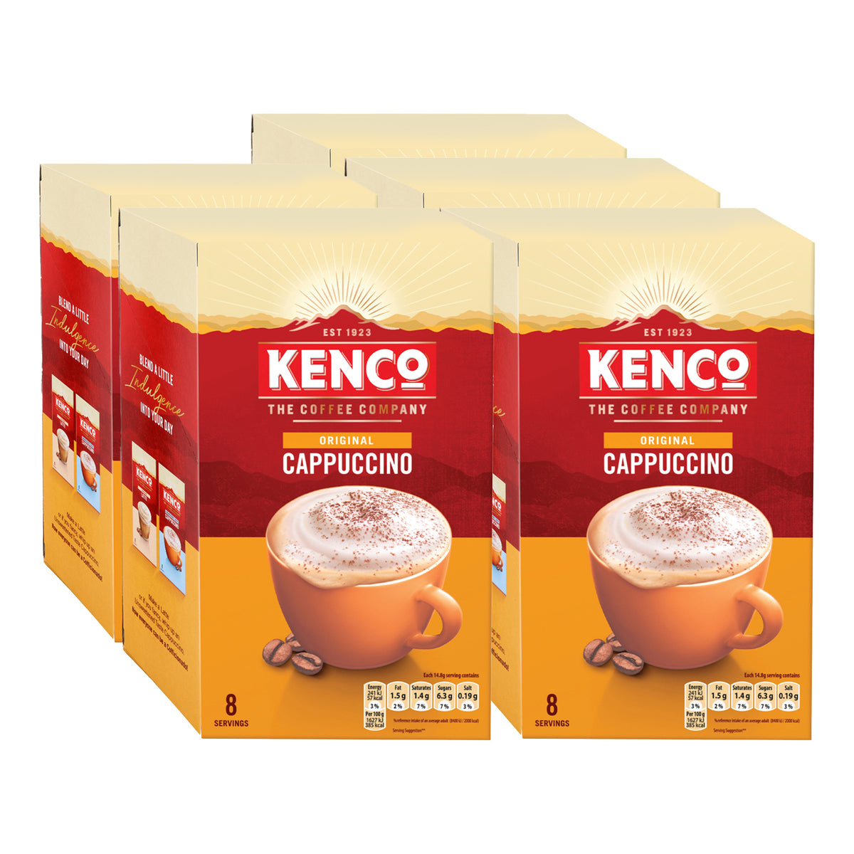Kenco Cappuccino Instant Coffee Sachets 5x8 Coffee Supplies Direct