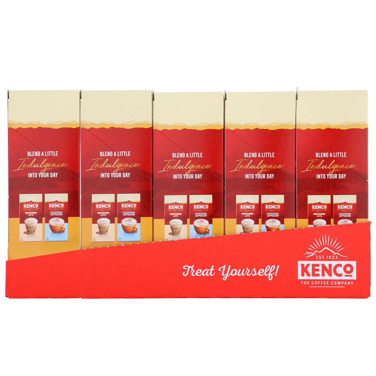 Kenco Cappuccino Instant Coffee Case Side View