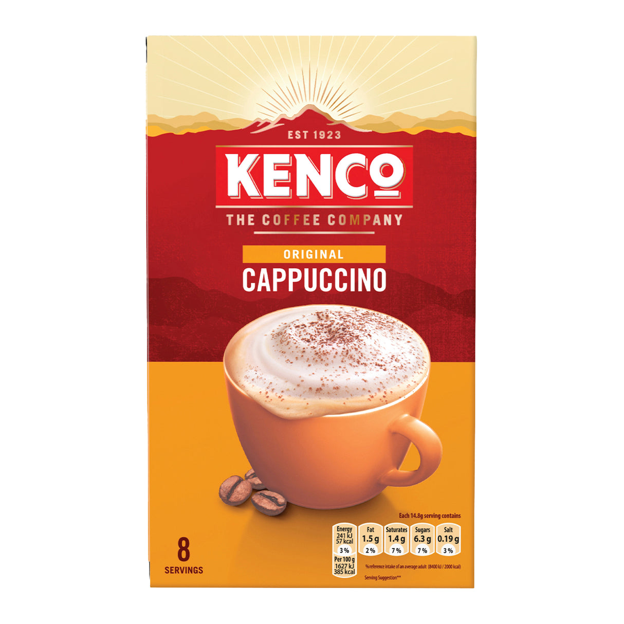 Kenco Cappuccino Instant Coffee Sachets Packet