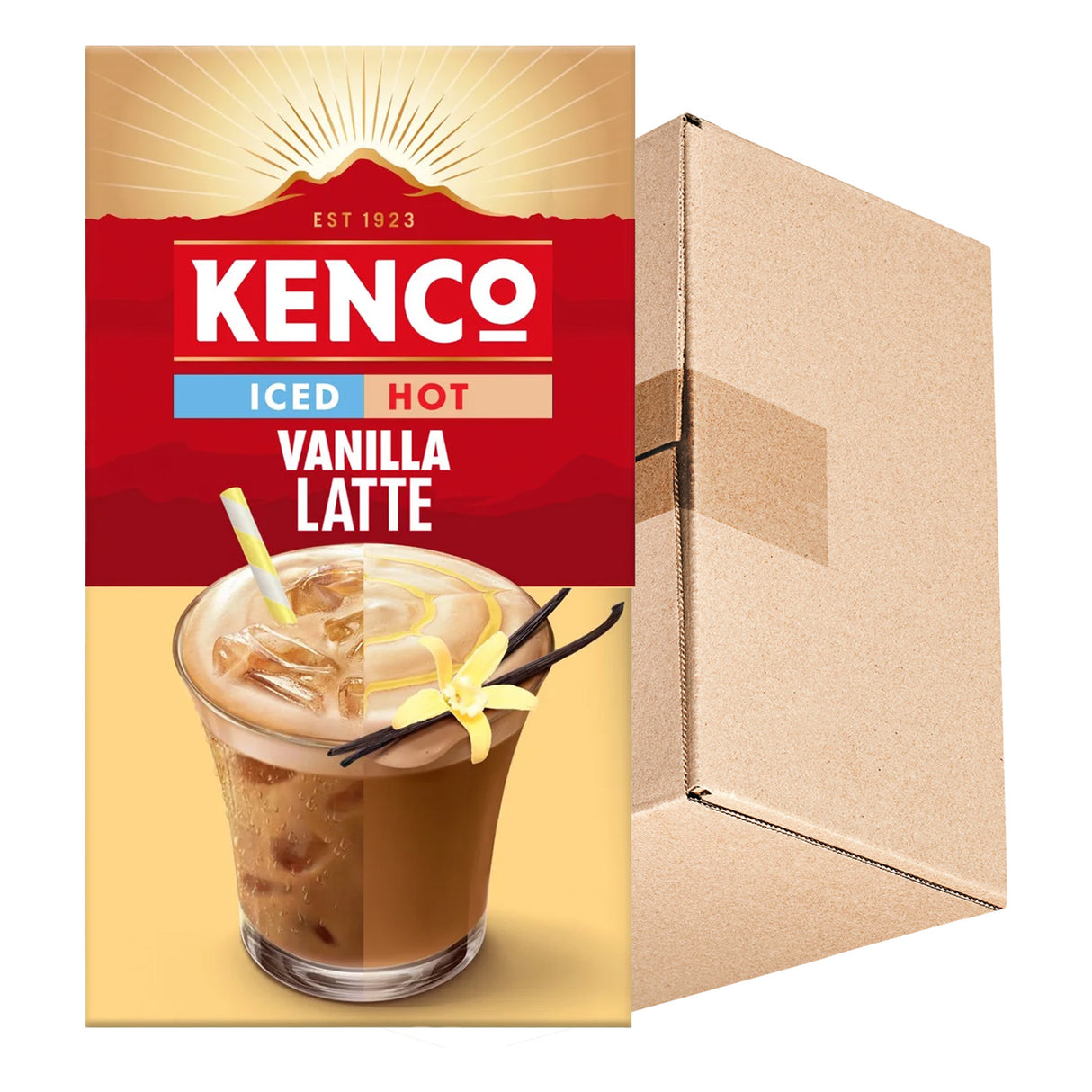 Kenco iced hot vanilla latte 5x8 case