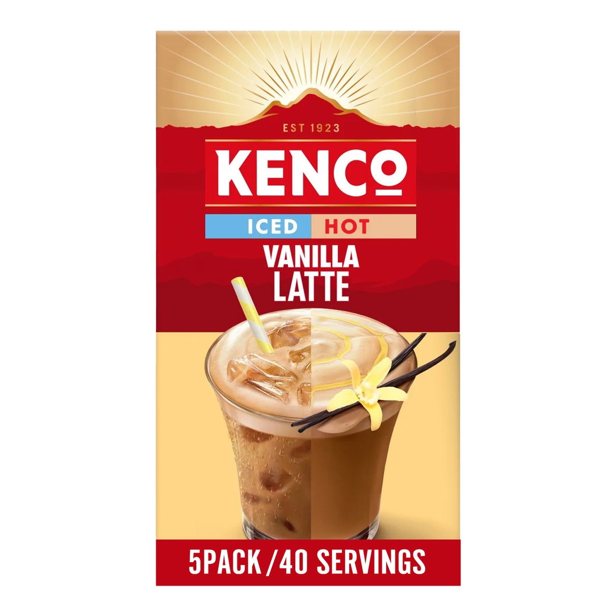 Kenco iced hot vanilla latte 5x8 packets