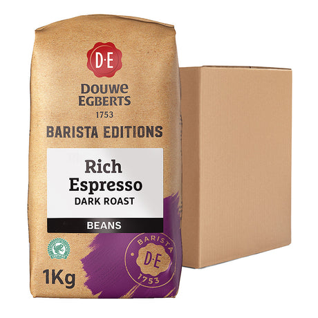 Douwe Egberts Barista Edition Rich Espresso Coffee Beans case