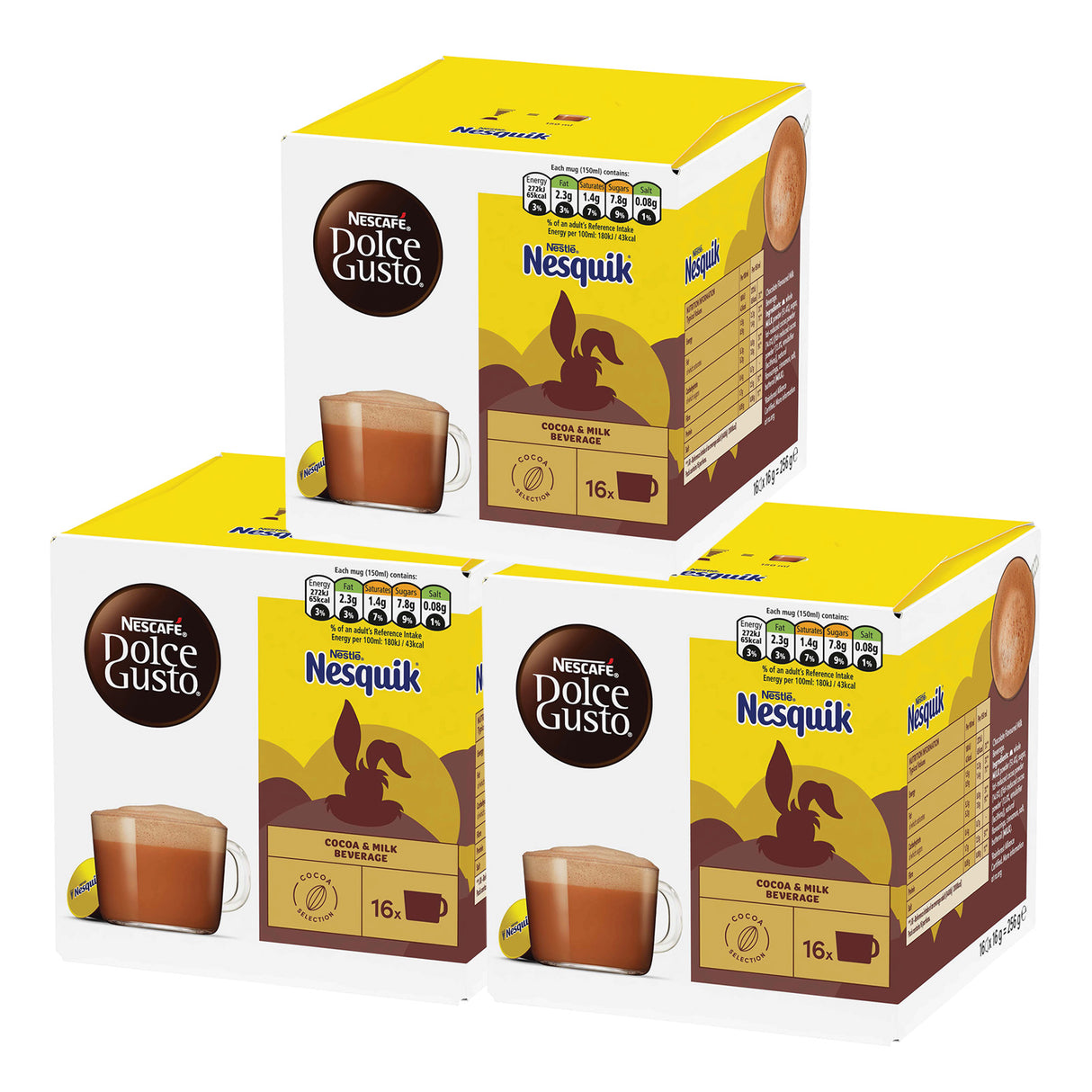 Nescafe Dolce Gusto Nesquik Hot Chocolate Pods - Case